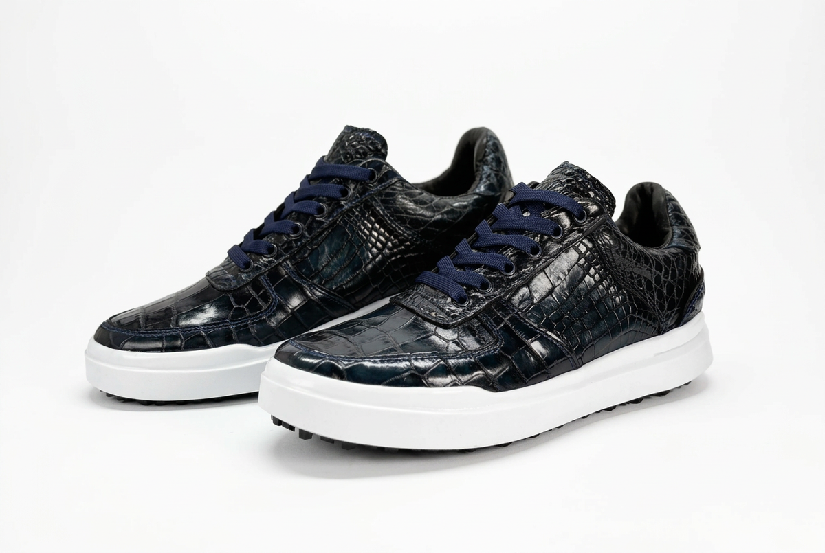 Tenis sobre fondo blanco, con indicación de conservar color y textura originales